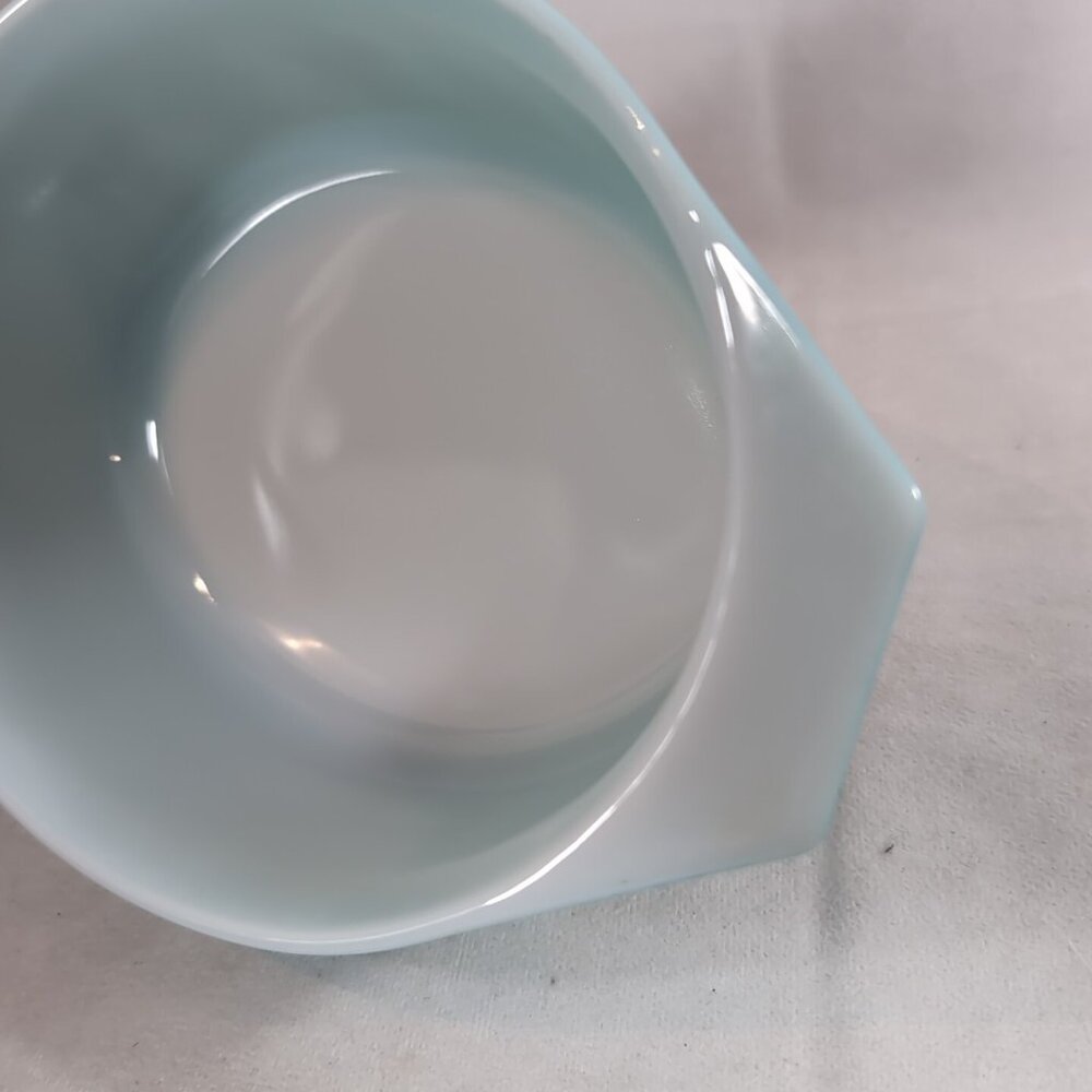 PYREX USA 1 1/2 Qt Casserole Dish 043 Turquoise Snowflake Vintage NO LID Oval - Picture 10 of 15